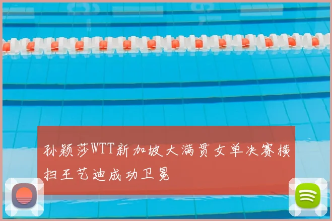 孙颖莎WTT新加坡大满贯女单决赛横扫王艺迪成功卫冕